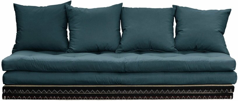 Canapé - futon bleu pétrole en coton Chico Sofa - Karup Design - The Cool Republic