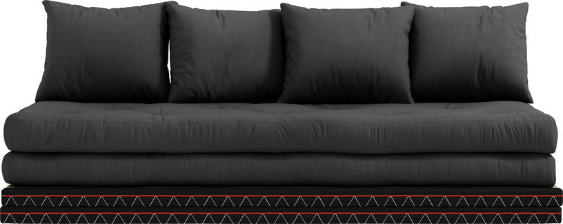 Canapé - futon gris foncé en coton Chico Sofa - Karup Design - The Cool Republic