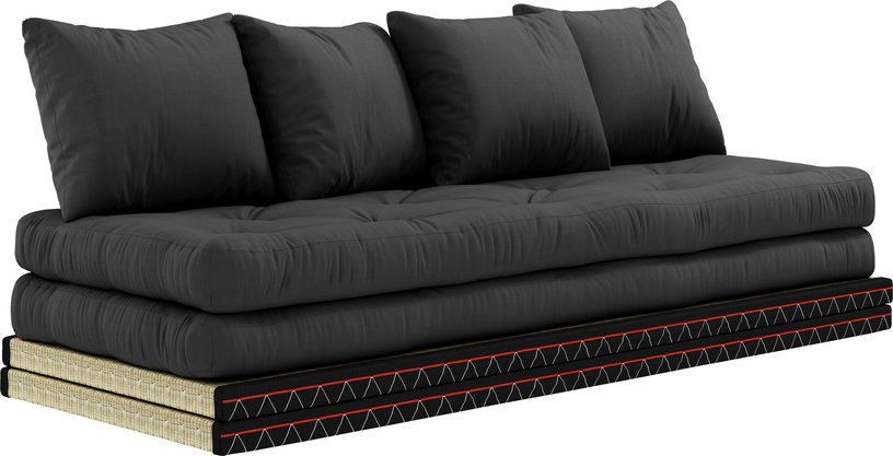 Canapé - futon gris foncé en coton Chico Sofa - Karup Design - The Cool Republic