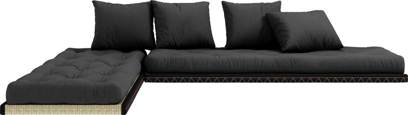 Canapé - futon gris foncé en coton Chico Sofa - Karup Design - The Cool Republic