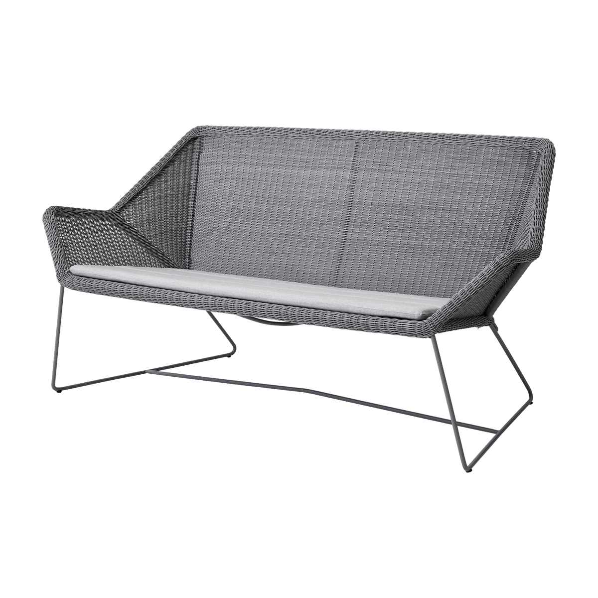 Canapé gris avec coussin d'assise écru Breeze - Cane-Line - The Cool Republic