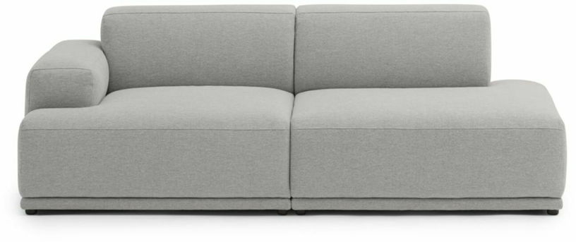 Canapé gris clair 2 places angle gauche Connect Soft - Muuto - The Cool Republic