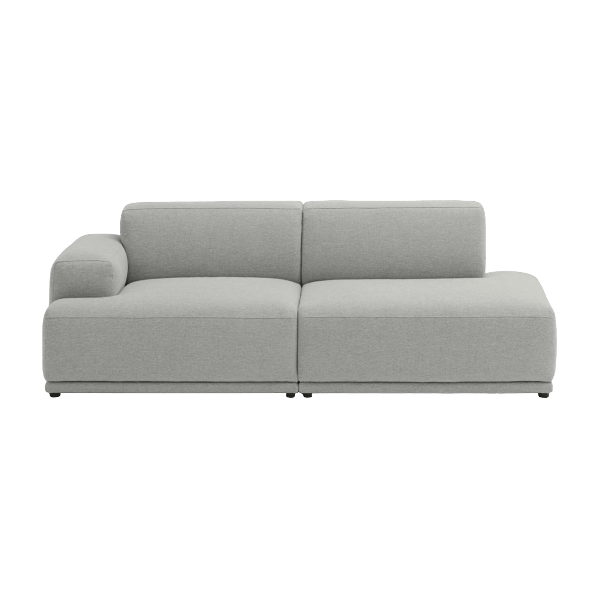 Canapé gris clair 2 places angle gauche Connect Soft - Muuto - The Cool Republic