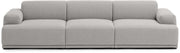 Canapé gris clair 3 places Connect Soft - Muuto - The Cool Republic