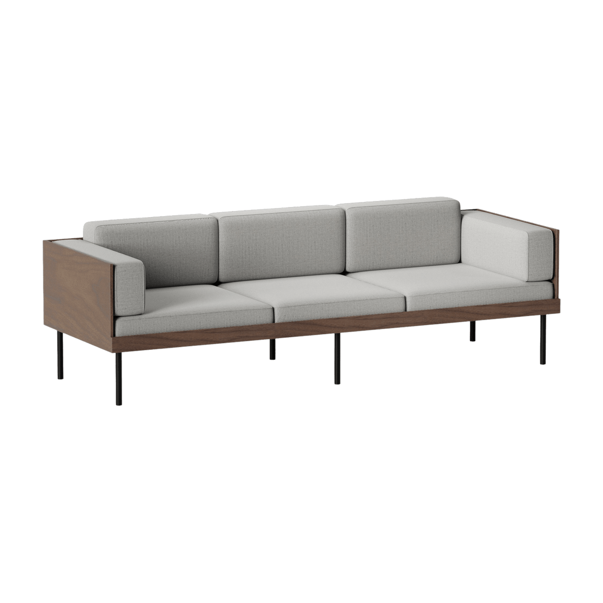 Canapé gris en bois Cut - Kann Design - The Cool Republic