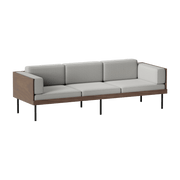 Canapé gris en bois Cut - Kann Design - The Cool Republic