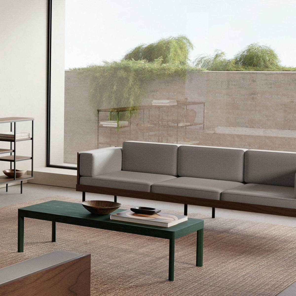 Canapé gris en bois Cut - Kann Design - The Cool Republic