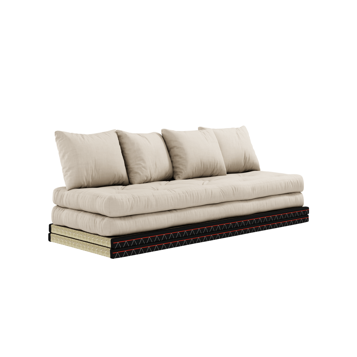 Canapé-lit avec 2 tatami et matelas beige 80x200cm Chico - Karup Design - The Cool Republic