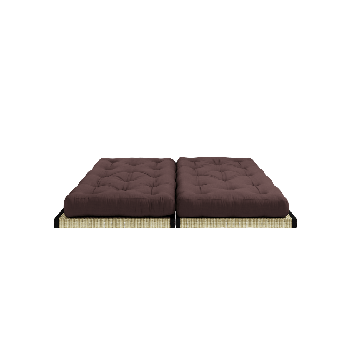 Canapé-lit avec 2 tatami et matelas marron 80x200cm Chico - Karup Design - The Cool Republic