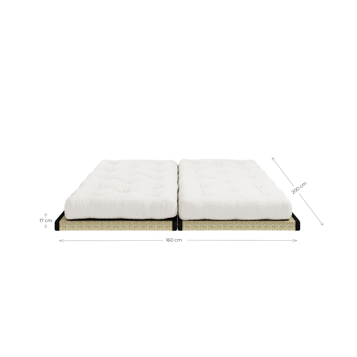 Canapé-lit avec 2 tatami et matelas mocca 80x200cm Chico - Karup Design - The Cool Republic