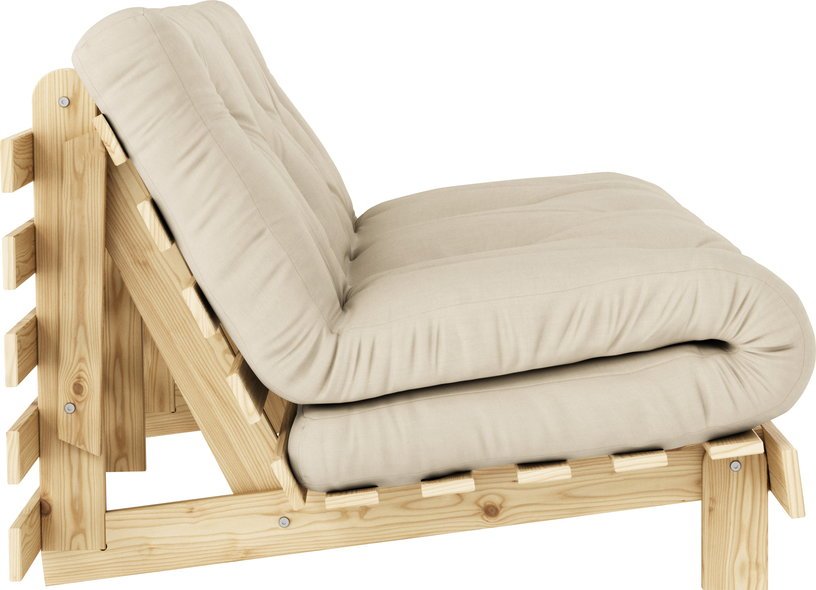 Canapé - lit beige clair pin massif Roots 160 - Karup Design - The Cool Republic