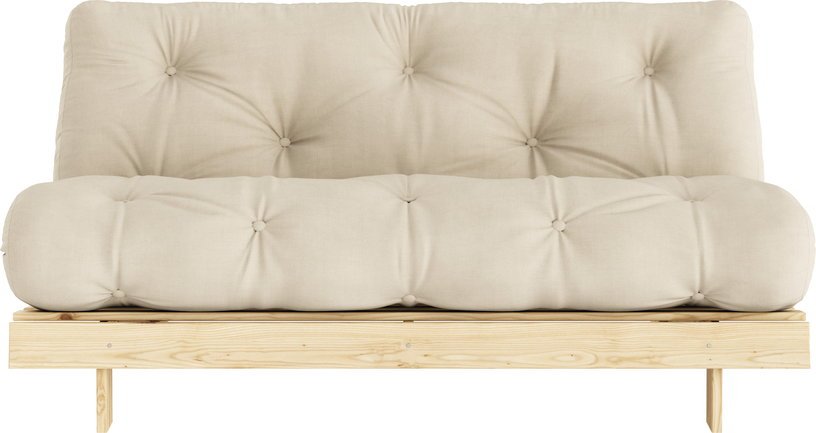 Canapé - lit beige clair pin massif Roots 160 - Karup Design - The Cool Republic