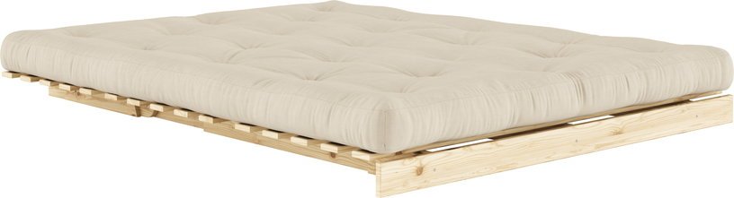 Canapé - lit beige clair pin massif Roots 160 - Karup Design - The Cool Republic