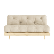 Canapé-lit beige clair pin massif Roots 160 - Karup Design - The Cool Republic