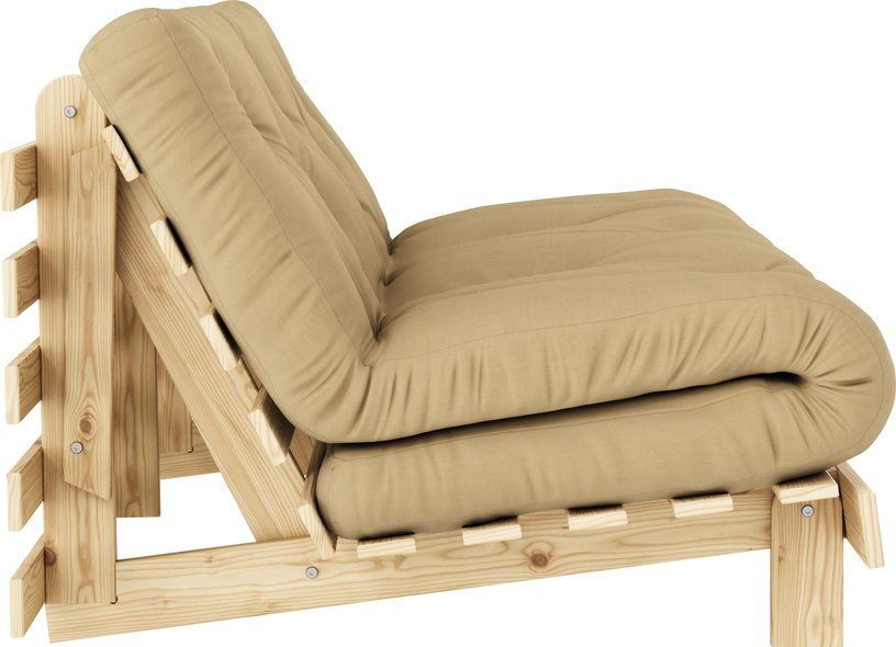 Canapé - lit beige wheat pin massif Roots 160 - Karup Design - The Cool Republic