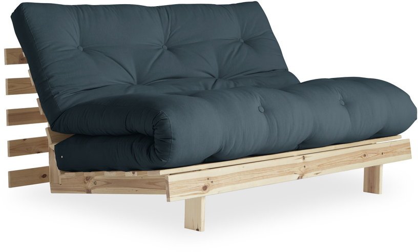 Canapé - lit bleu pétrole en pin massif Roots 140 - Karup Design - The Cool Republic