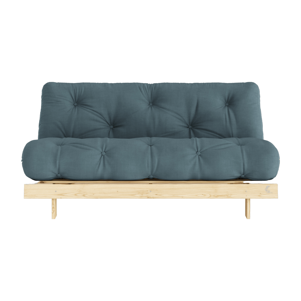 Canapé-lit bleu pétrole pin massif Roots 160 - Karup Design - The Cool Republic