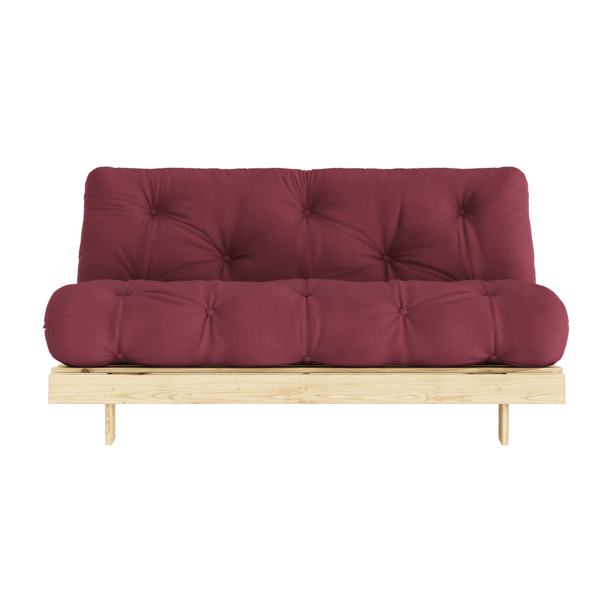 Canapé-lit bordeaux en pin massif Roots 160 - Karup Design - The Cool Republic