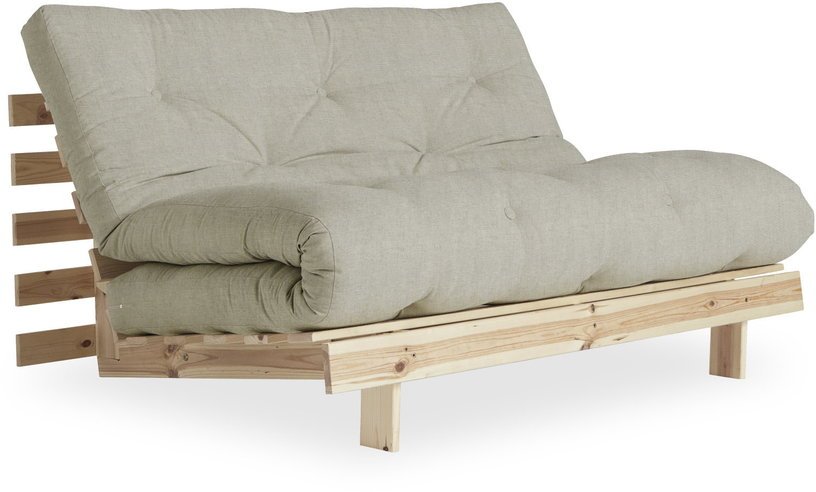 Canapé - lit coloris Lin en pin massif Roots 140 - Karup Design - The Cool Republic