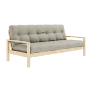 Canapé-lit en bois clair et tissu lin Knob - Karup Design - The Cool Republic