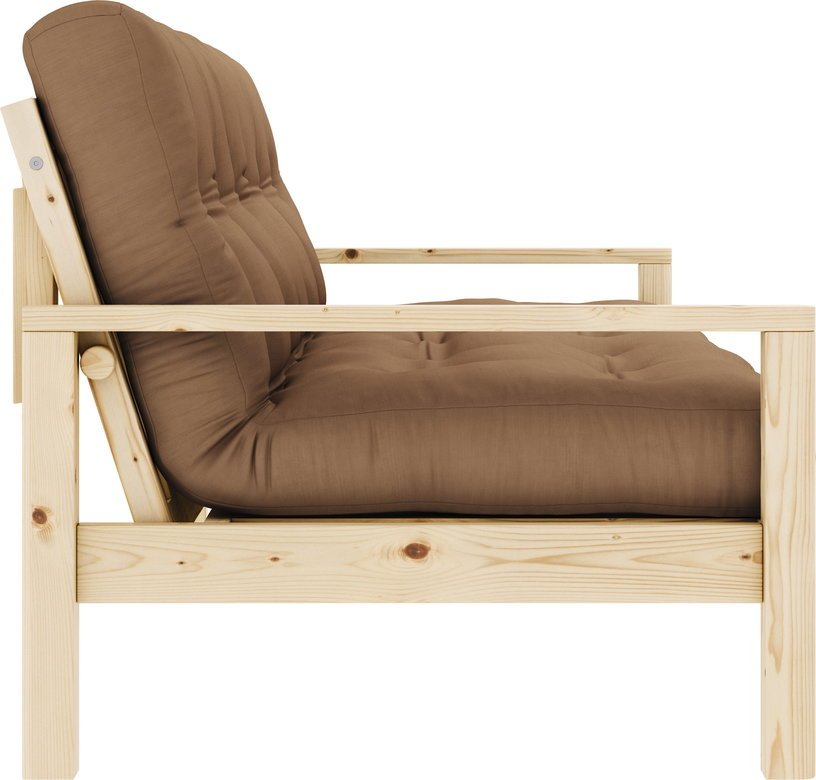 Canapé-lit en bois clair et tissu mocca Knob - Karup Design - The Cool Republic