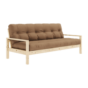 Canapé-lit en bois clair et tissu mocca Knob - Karup Design - The Cool Republic