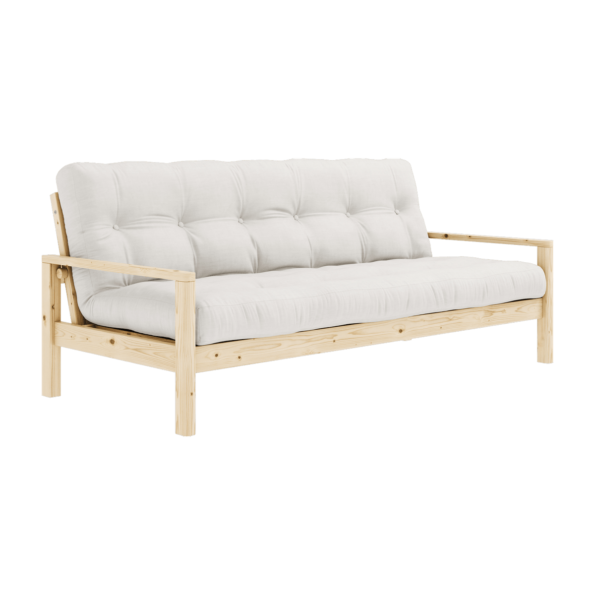 Canapé-lit en bois clair et tissu naturel Knob - Karup Design - The Cool Republic