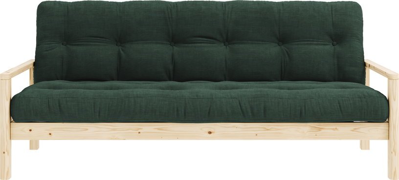 Canapé-lit en bois clair et velours côtelé seaweed Knob - Karup Design - The Cool Republic