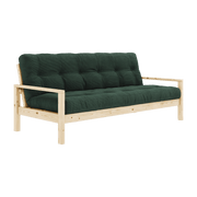Canapé-lit en bois clair et velours côtelé seaweed Knob - Karup Design - The Cool Republic
