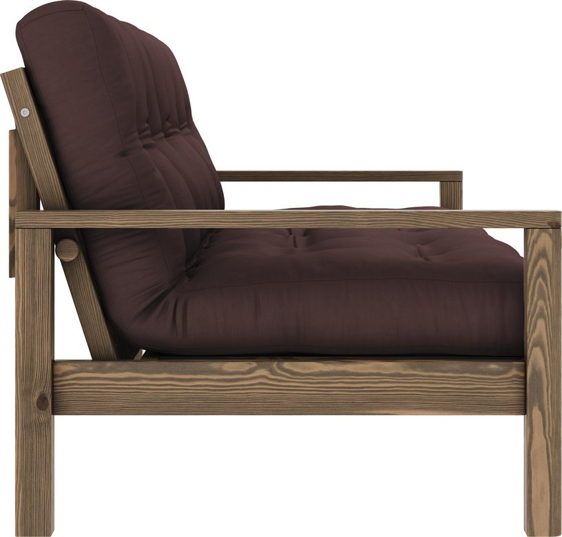 Canapé-lit en bois foncé et tissu marron Knob - Karup Design - The Cool Republic
