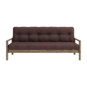 Canapé-lit en bois foncé et tissu marron Knob - Karup Design - The Cool Republic