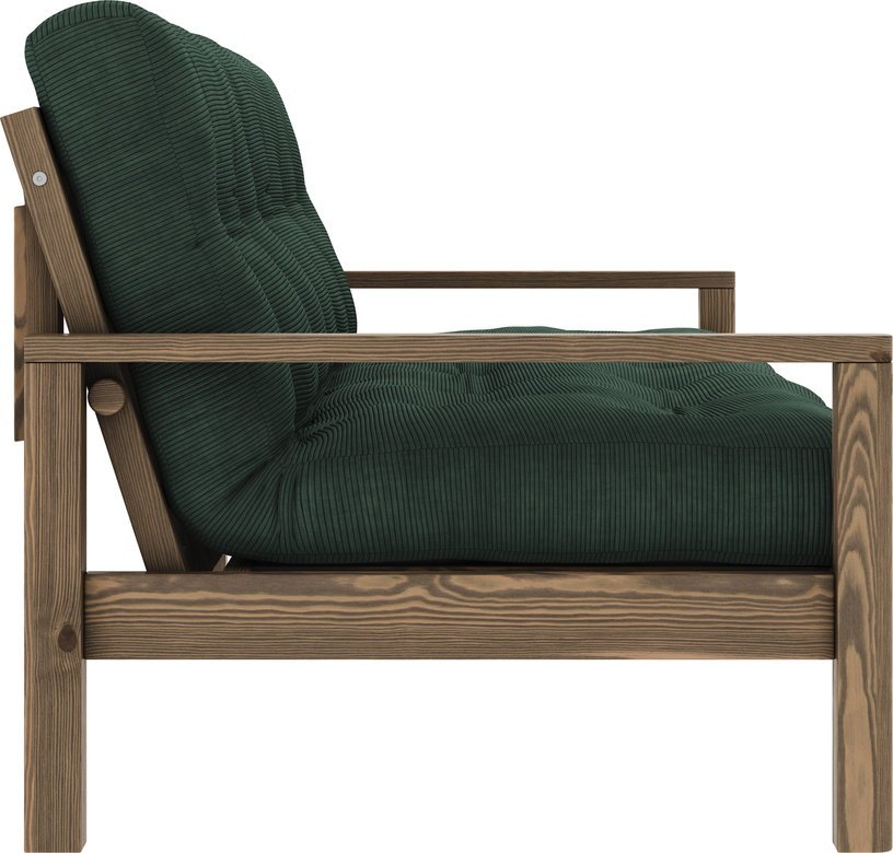 Canapé-lit en bois foncé et velours côtelé seaweed Knob - Karup Design - The Cool Republic