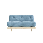 Canapé-lit en pin massif avec matelas bleu 140x200cm Roots - Karup - The Cool Republic