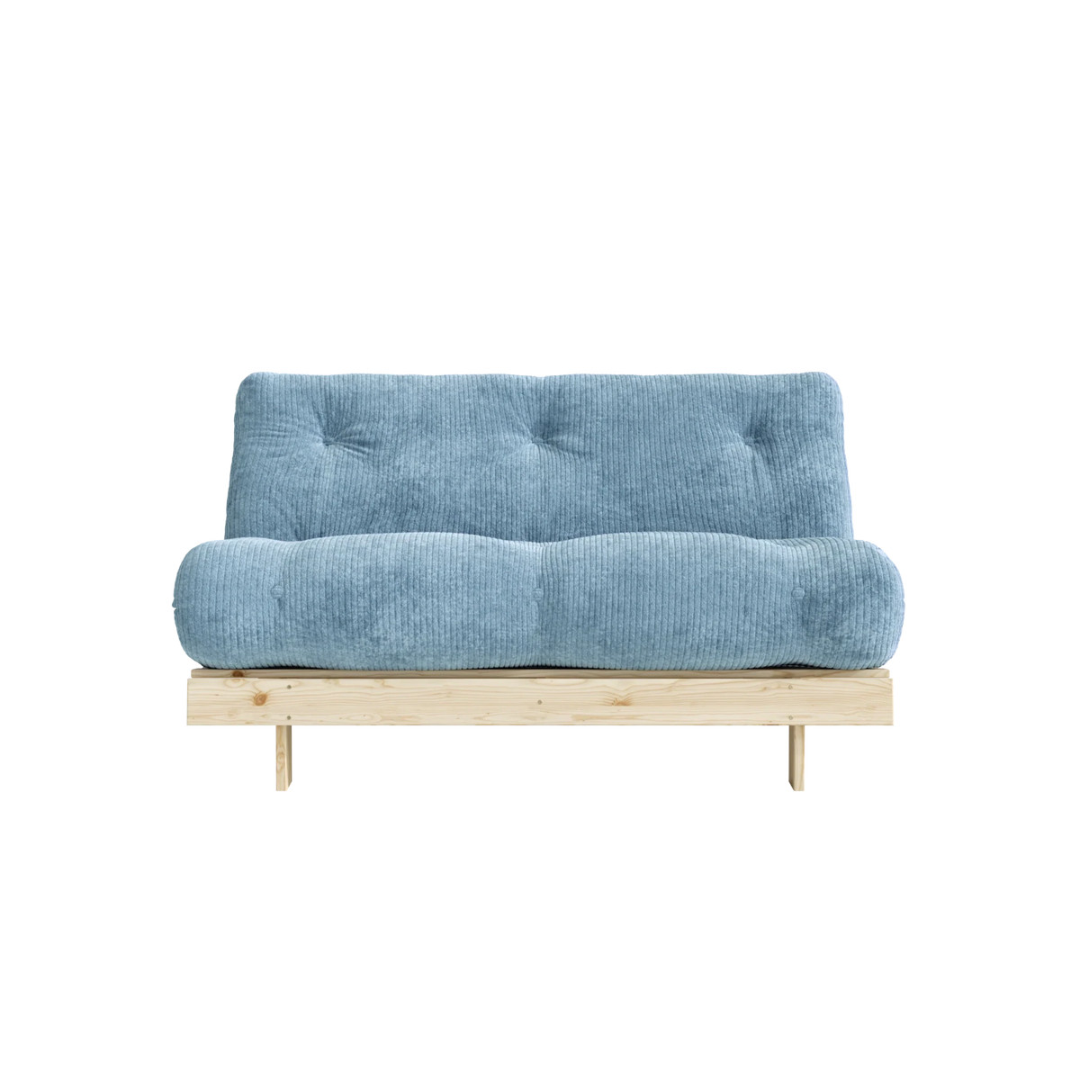 Canapé-lit en pin massif avec matelas bleu 140x200cm Roots - Karup - The Cool Republic