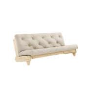 Canapé-lit en pin massif avec matelas en coton beige 140x200cm Fresh - Karup Design - The Cool Republic
