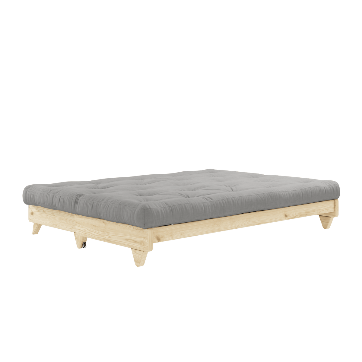 Canapé-lit en pin massif avec matelas en coton gris 140x200cm Fresh - Karup Design - The Cool Republic