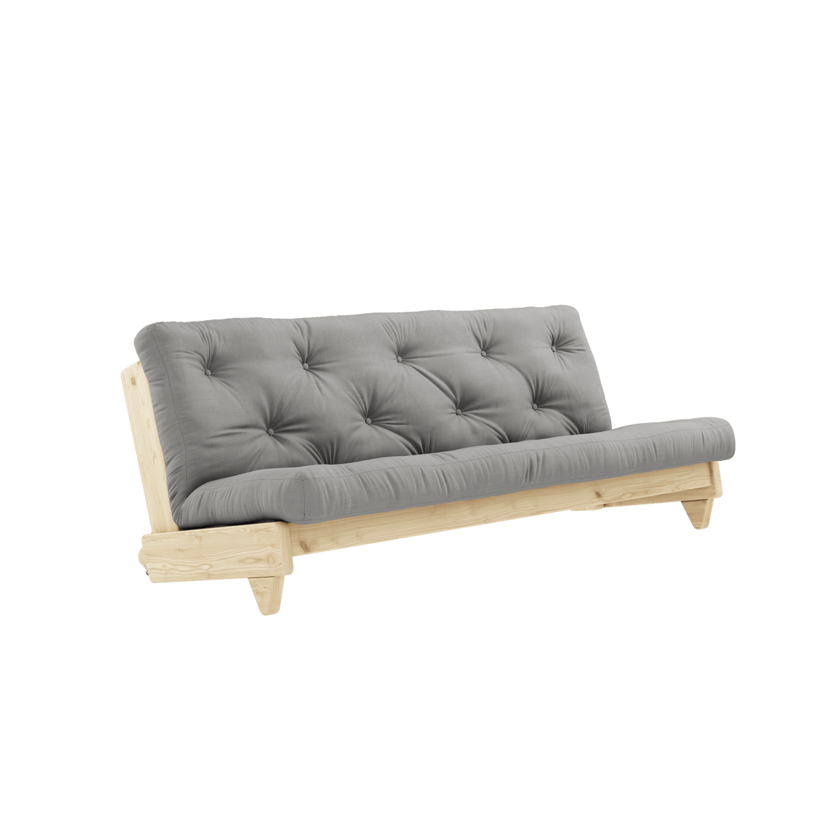Canapé-lit en pin massif avec matelas en coton gris 140x200cm Fresh - Karup Design - The Cool Republic