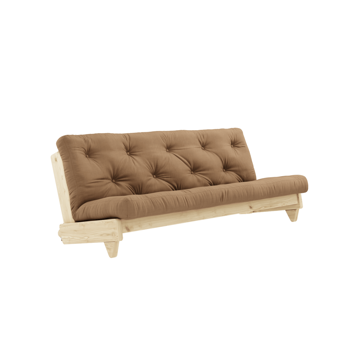 Canapé-lit en pin massif avec matelas en coton mocca 140x200cm Fresh - Karup Design - The Cool Republic