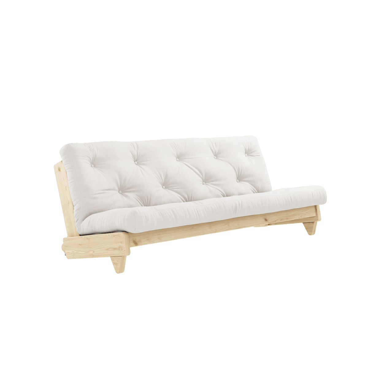 Canapé-lit en pin massif avec matelas en coton natural 140x200cm Fresh - Karup Design - The Cool Republic