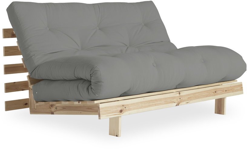 Canapé - lit gris en pin massif Roots 140 - Karup Design - The Cool Republic
