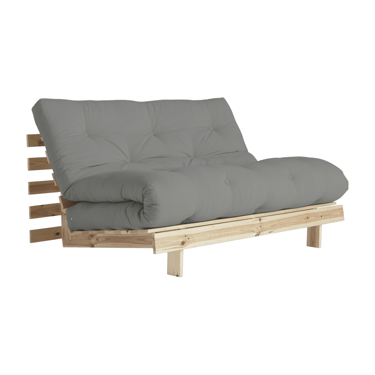 Canapé-lit gris en pin massif Roots 140 - Karup Design - The Cool Republic