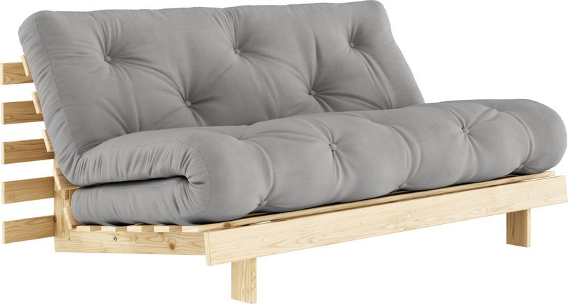 Canapé - lit gris en pin massif Roots 160 - Karup Design - The Cool Republic