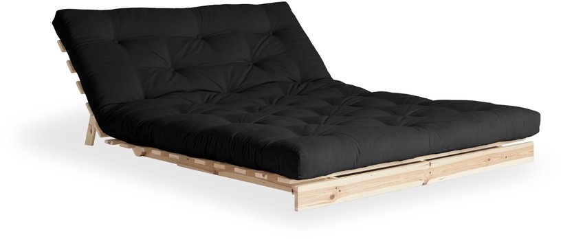 Canapé - lit gris foncé en pin massif Roots 140 - Karup Design - The Cool Republic