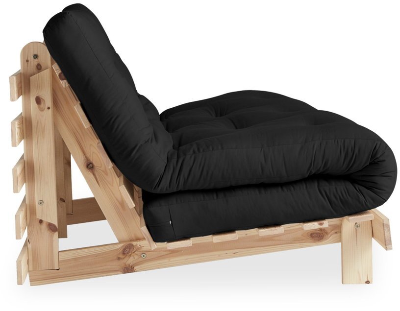 Canapé - lit gris foncé en pin massif Roots 140 - Karup Design - The Cool Republic