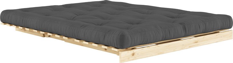Canapé - lit gris foncé en pin massif Roots 160 - Karup Design - The Cool Republic
