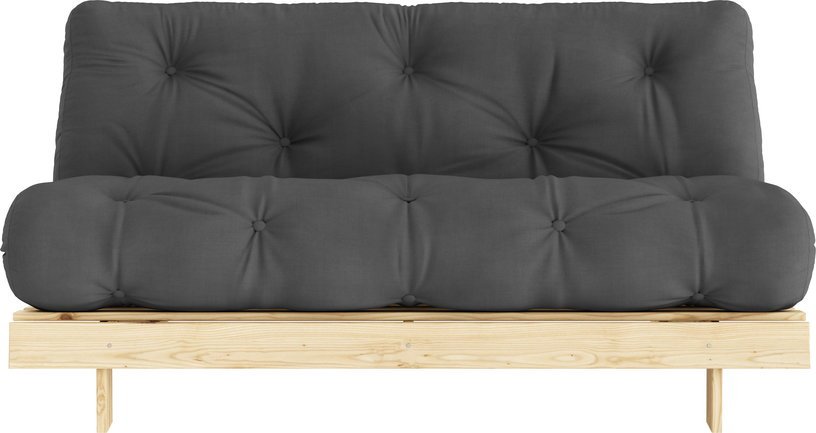 Canapé - lit gris foncé en pin massif Roots 160 - Karup Design - The Cool Republic