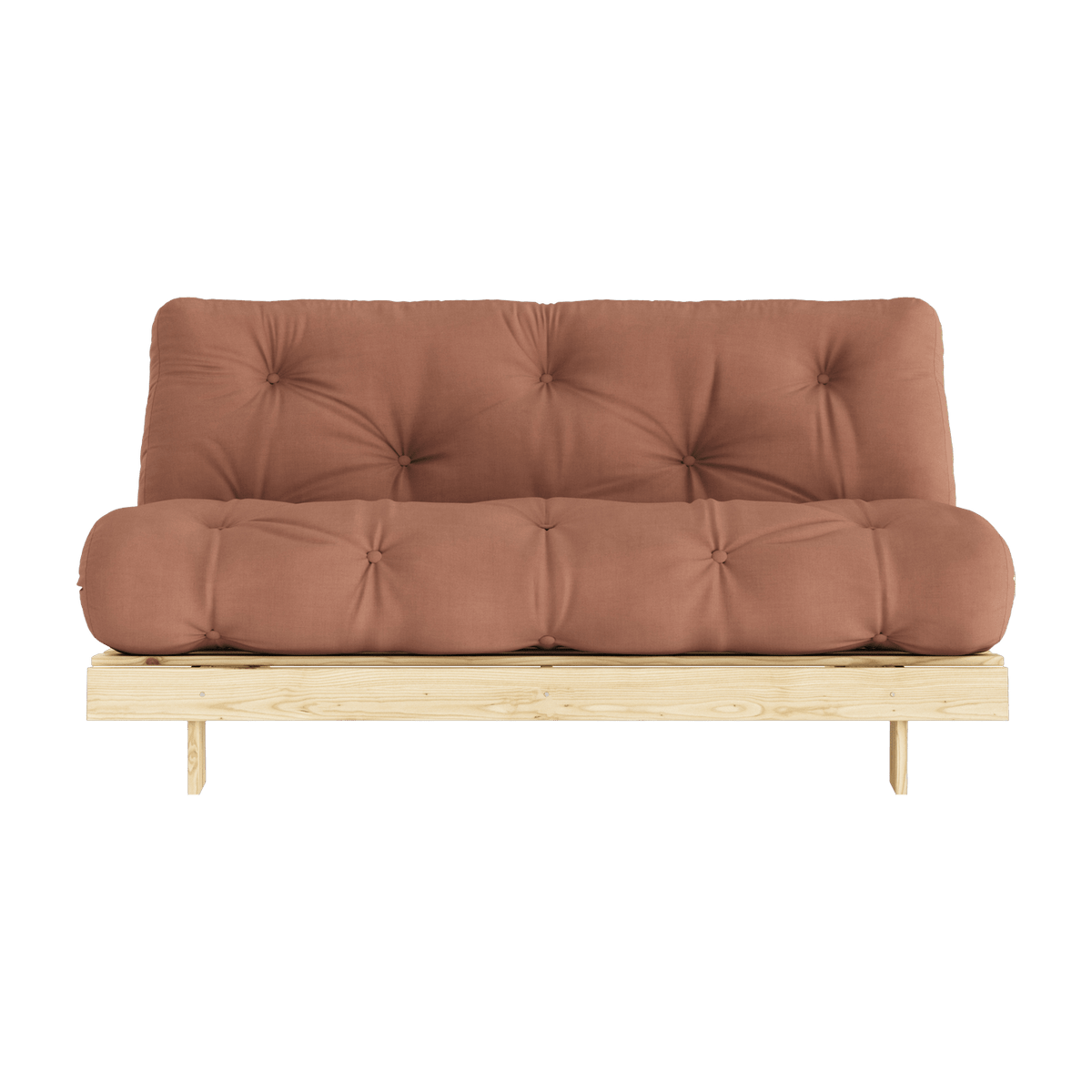 Canapé-lit marron clay en pin massif Roots 160 - Karup Design - The Cool Republic