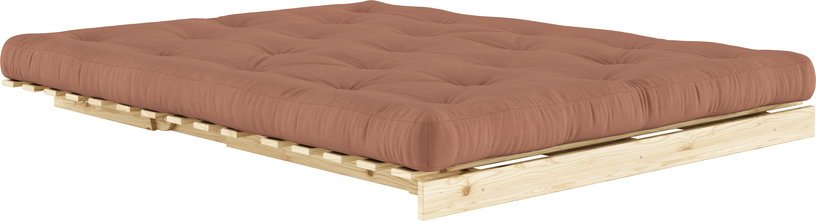 Canapé - lit marron clay en pin massif Roots 160 - Karup Design - The Cool Republic