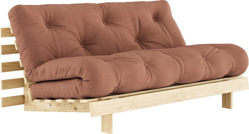 Canapé - lit marron clay en pin massif Roots 160 - Karup Design - The Cool Republic