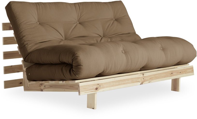 Canapé - lit marron en pin massif Roots 140 - Karup Design - The Cool Republic